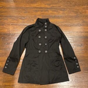 Ambition Black Double Breasted Light Weight Jacket Blazer Size Medium